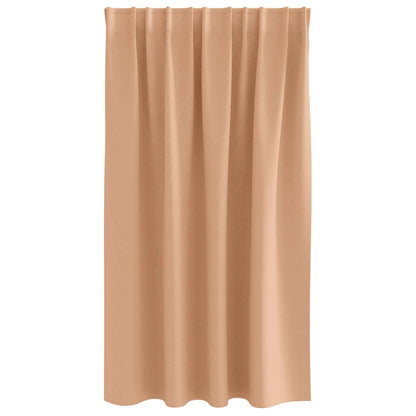 Vorhänge mit Vorhängen 2 pcs Hellbraun Polyester