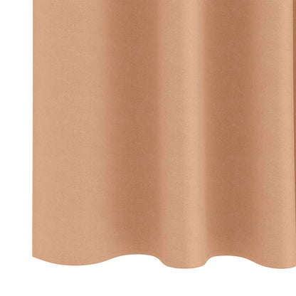 Vorhänge mit Vorhängen 2 pcs Hellbraun Polyester