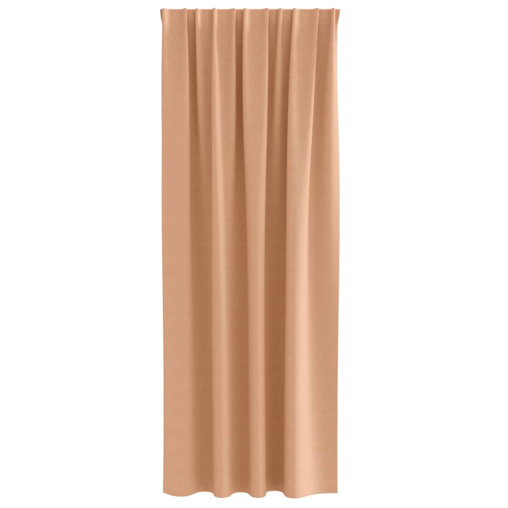 Vorhänge mit Vorhängen 2 pcs Hellbraun Polyester