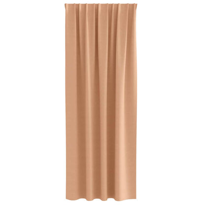 Vorhänge mit Vorhängen 2 pcs Hellbraun Polyester