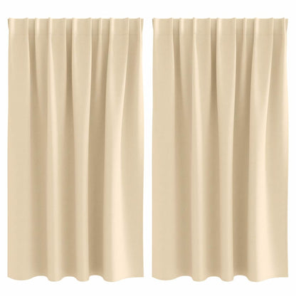 Verdunkelungsvorhänge mit Vorhängen Creme Polyester