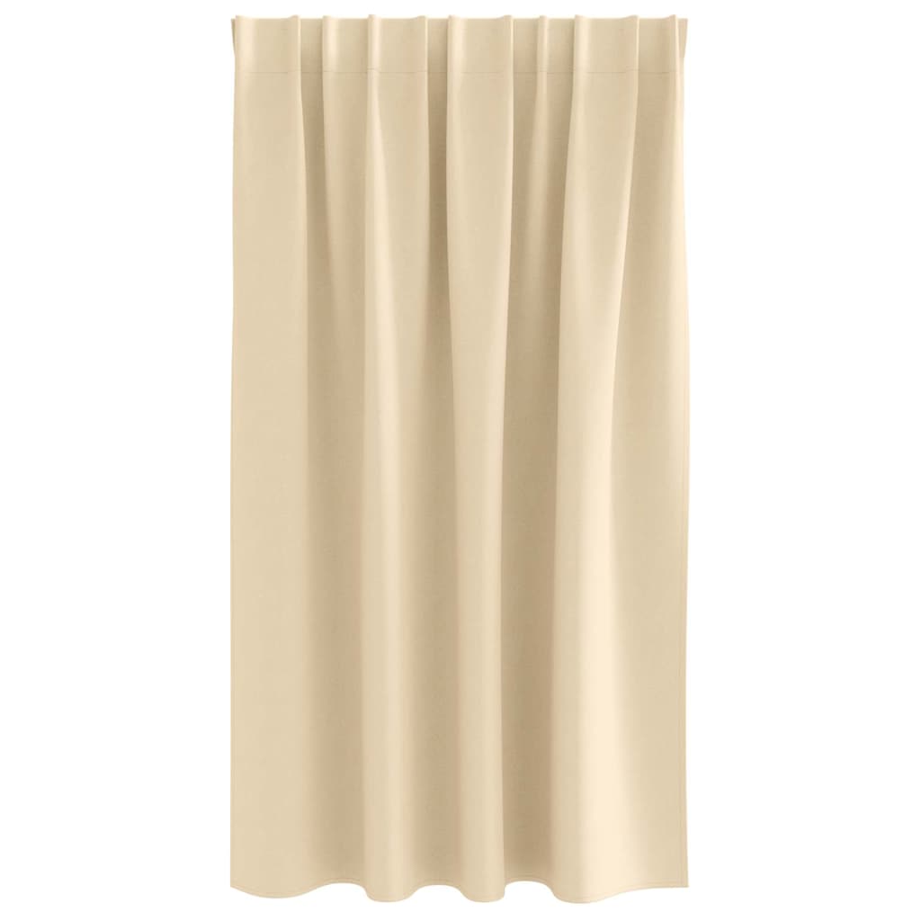 Vorhänge mit Vorhängen 2 pcs Creme Polyester