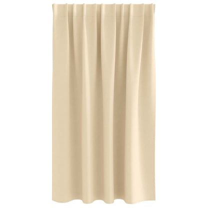 Vorhänge mit Vorhängen 2 pcs Creme Polyester