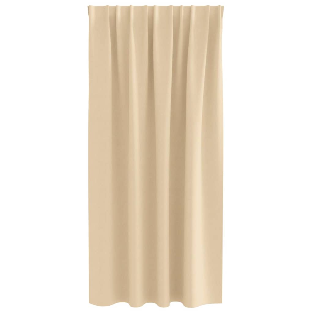 Vorhänge mit Vorhängen 2 pcs Creme Polyester
