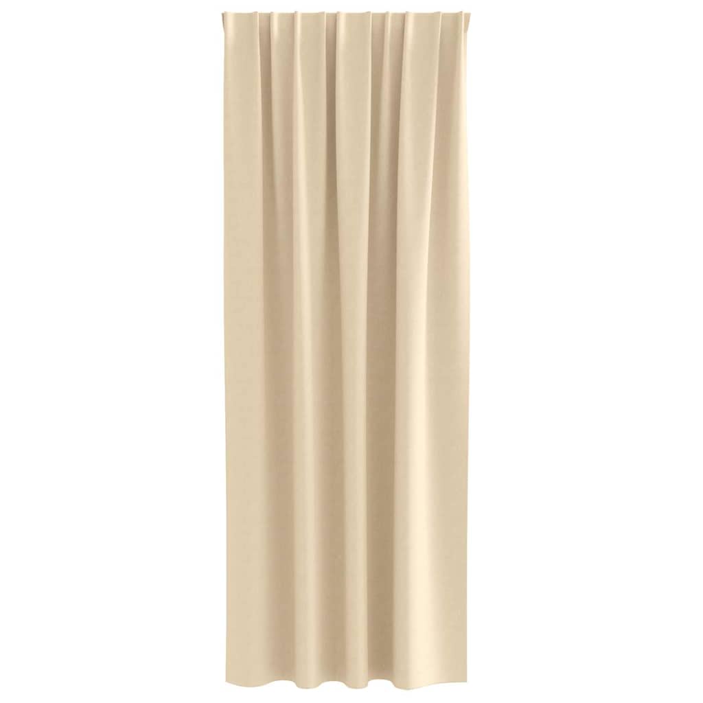 Vorhänge mit Vorhängen 2 pcs Creme Polyester