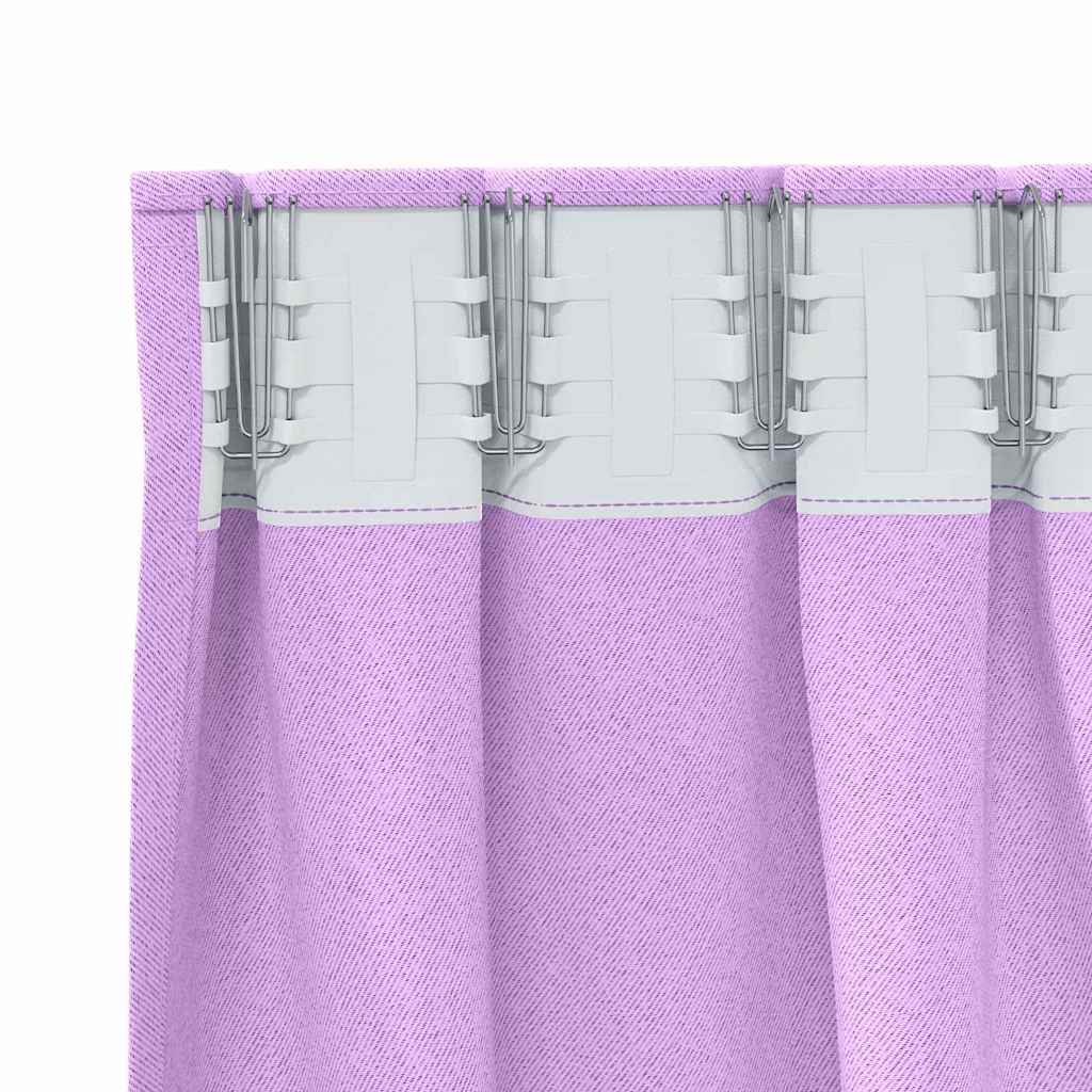 Vorhänge mit Vorhängen 2 pcs Lila Polyester