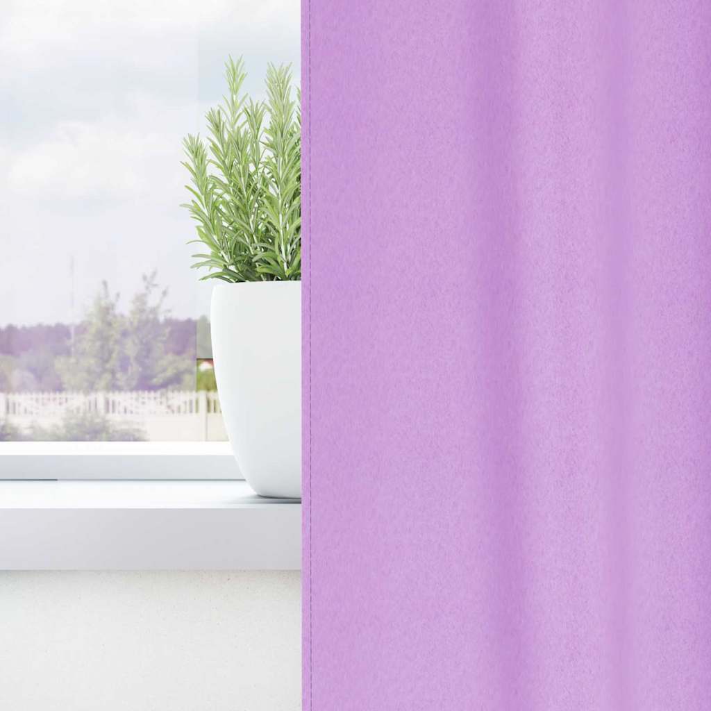 Verdunkelungsvorhänge mit Vorhängen Lila Polyester