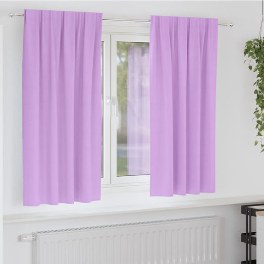 Vorhänge mit Vorhängen 2 pcs Lila Polyester