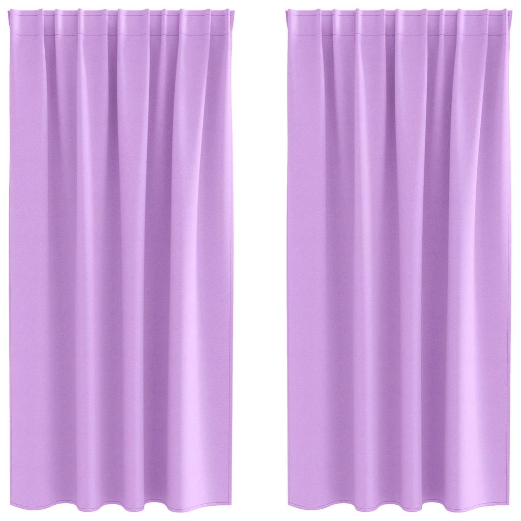 Vorhänge mit Vorhängen 2 pcs Lila Polyester