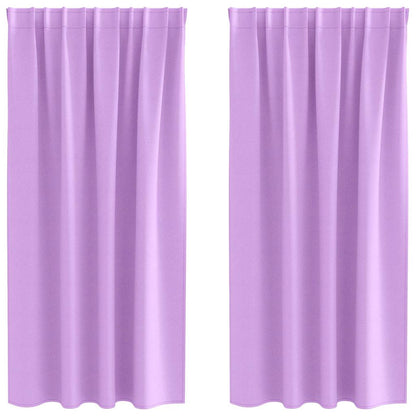Vorhänge mit Vorhängen 2 pcs Lila Polyester
