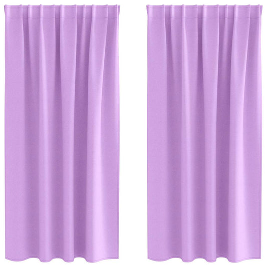 Vorhänge mit Vorhängen 2 pcs Lila Polyester