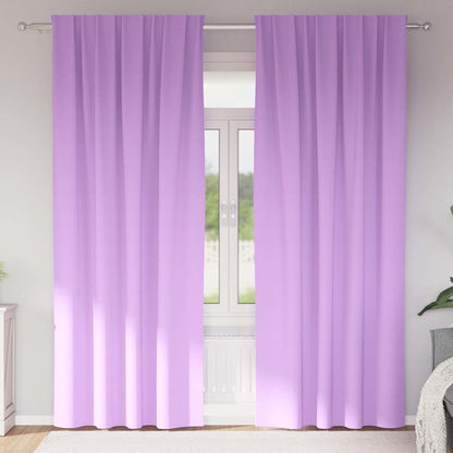Vorhänge mit Vorhängen 2 pcs Lila Polyester