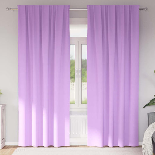 Vorhänge mit Vorhängen 2 pcs Lila Polyester