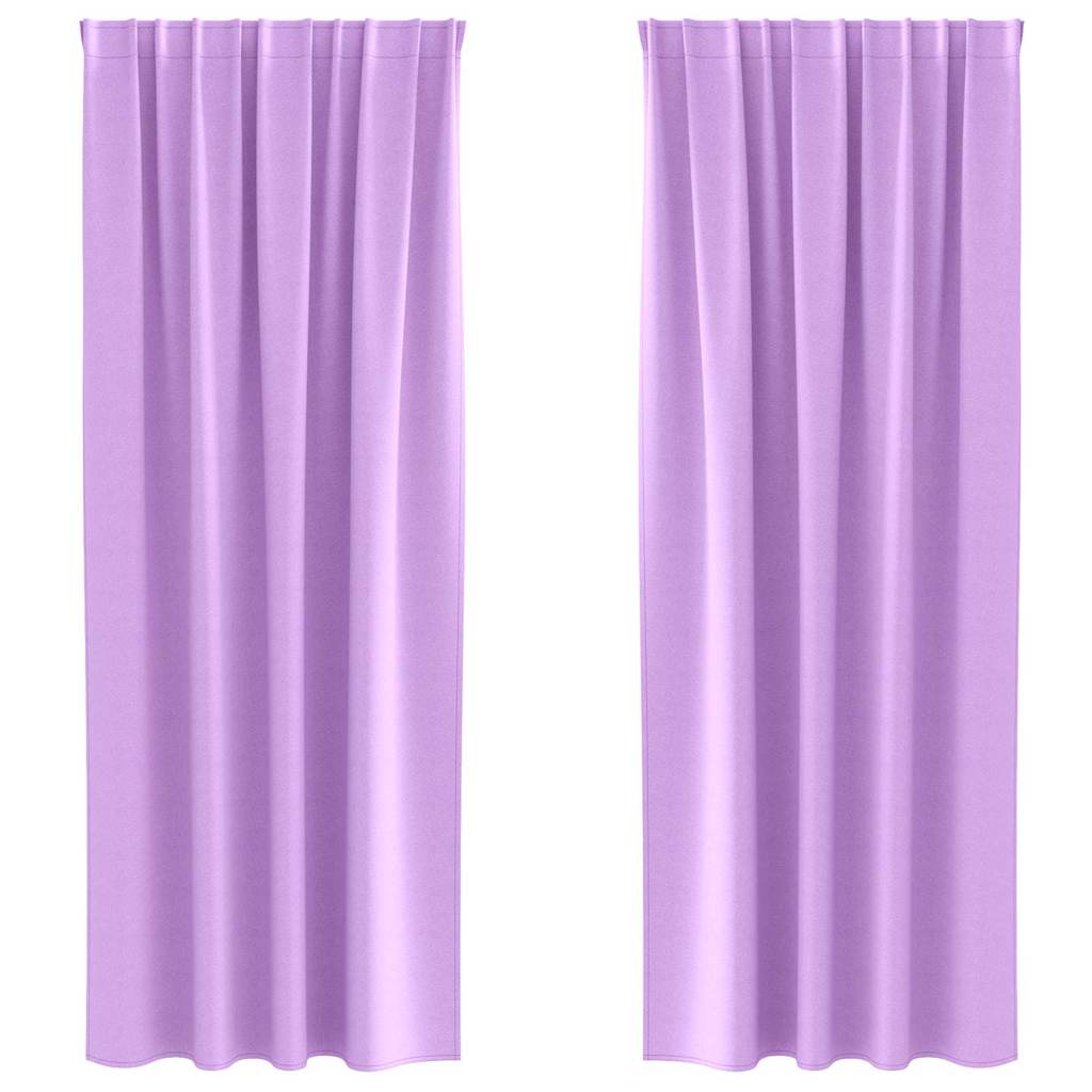 Vorhänge mit Vorhängen 2 pcs Lila Polyester