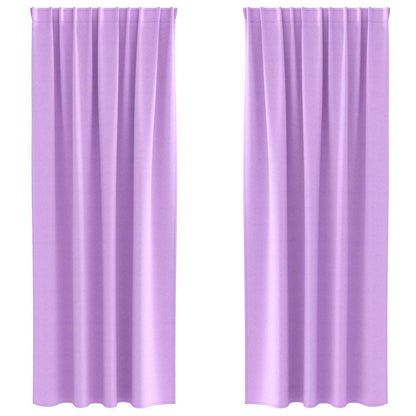 Vorhänge mit Vorhängen 2 pcs Lila Polyester