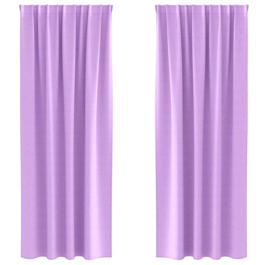 Vorhänge mit Vorhängen 2 pcs Lila Polyester