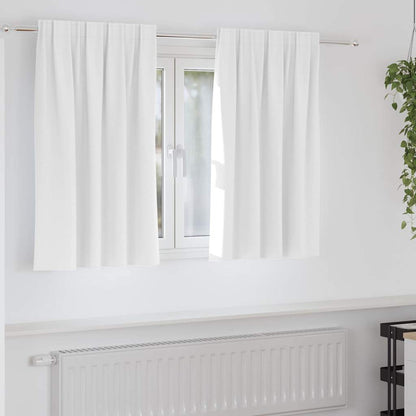 Vorhänge mit Vorhängen 2 pcs Helles Weiß Polyester