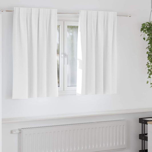 Vorhänge mit Vorhängen 2 pcs Helles Weiß Polyester