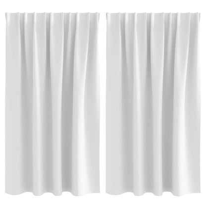 Vorhänge mit Vorhängen 2 pcs Helles Weiß Polyester