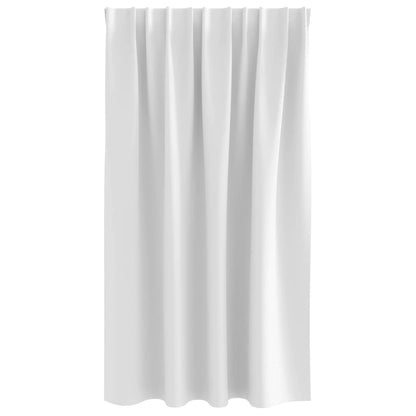 Vorhänge mit Vorhängen 2 pcs Helles Weiß Polyester