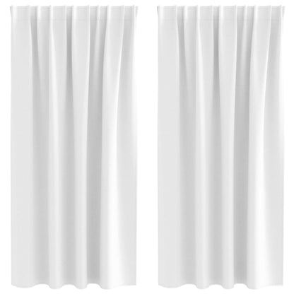 Vorhänge mit Vorhängen 2 pcs Helles Weiß Polyester