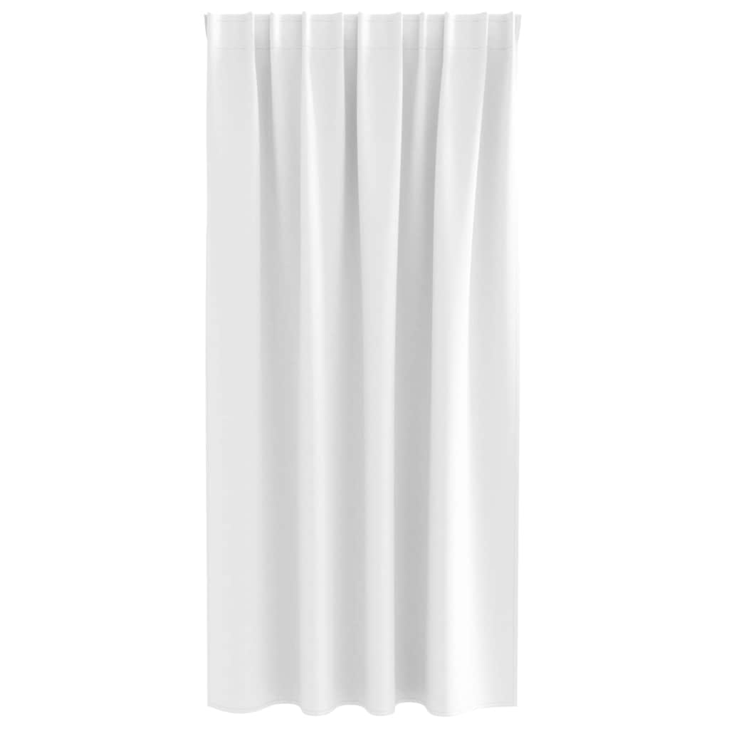 Vorhänge mit Vorhängen 2 pcs Helles Weiß Polyester