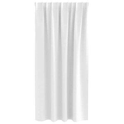 Vorhänge mit Vorhängen 2 pcs Helles Weiß Polyester