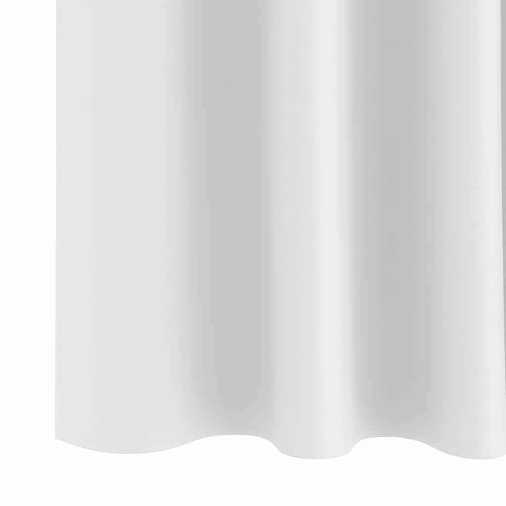 Vorhänge mit Vorhängen 2 pcs Reinweiß Polyester