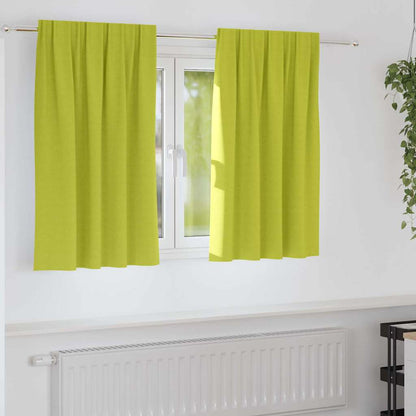 Vorhänge mit Vorhängen 2 pcs Apfelgrün Polyester