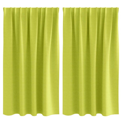 Vorhänge mit Vorhängen 2 pcs Apfelgrün Polyester