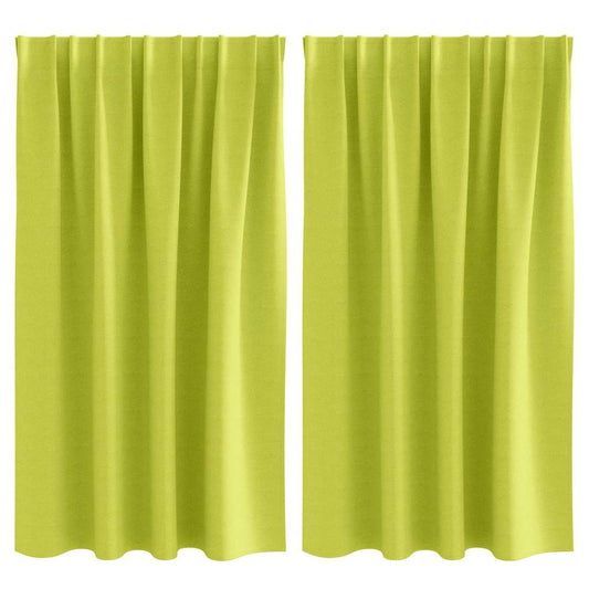 Vorhänge mit Vorhängen 2 pcs Apfelgrün Polyester