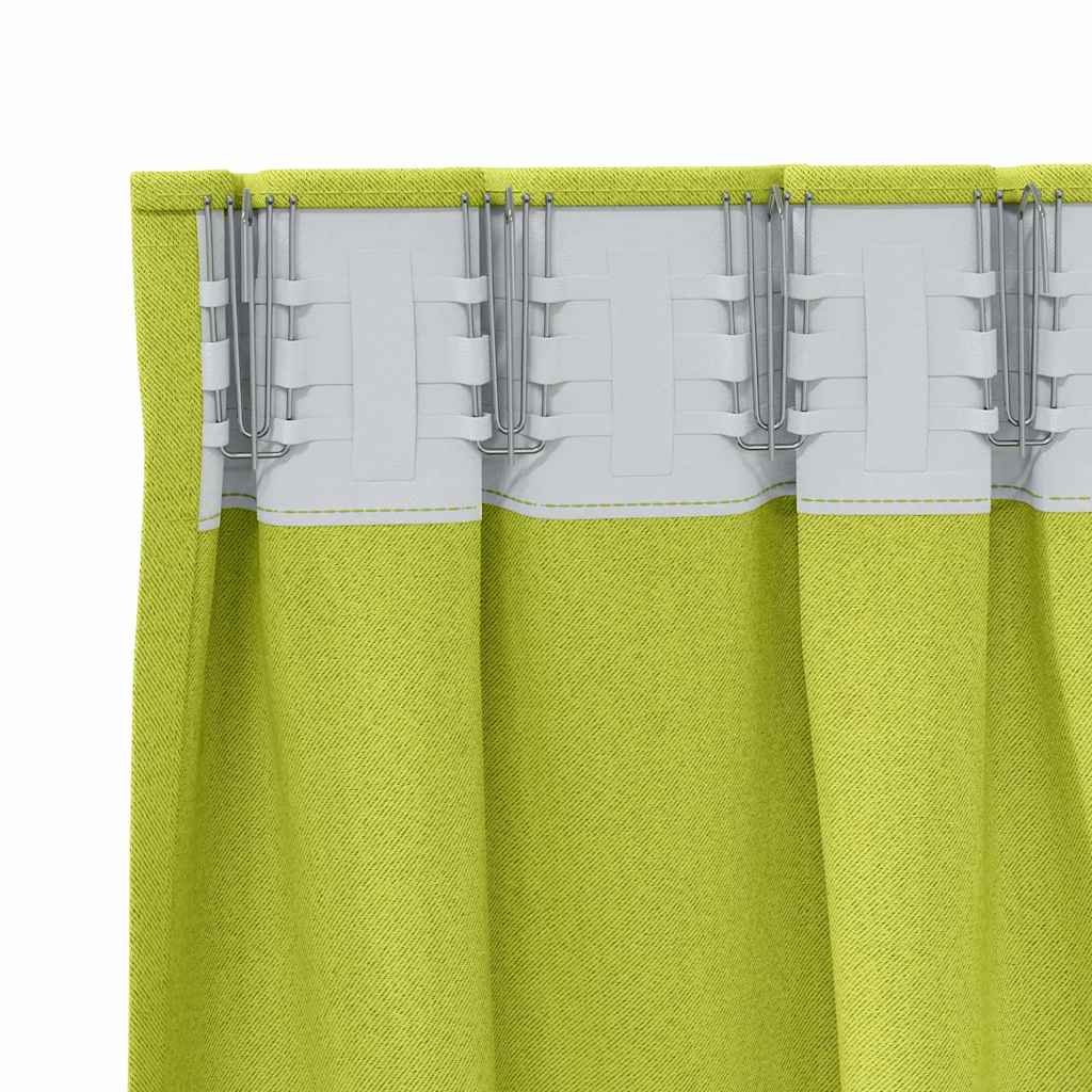 Vorhänge mit Vorhängen 2 pcs Apfelgrün Polyester