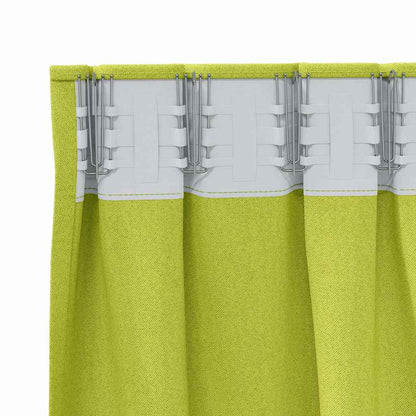 Vorhänge mit Vorhängen 2 pcs Apfelgrün Polyester