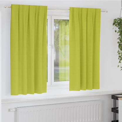 Vorhänge mit Vorhängen 2 pcs Apfelgrün Polyester