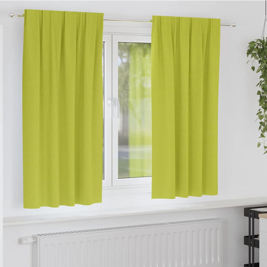 Vorhänge mit Vorhängen 2 pcs Apfelgrün Polyester