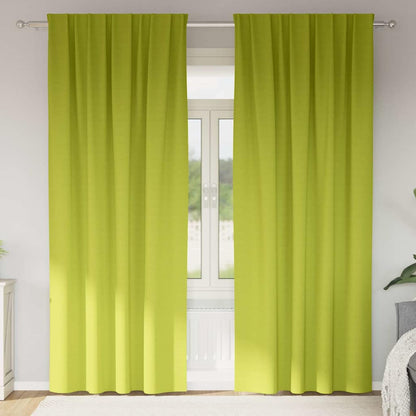 Vorhänge mit Vorhängen 2 pcs Apfelgrün Polyester