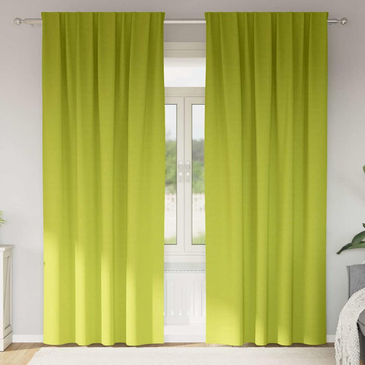 Vorhänge mit Vorhängen 2 pcs Apfelgrün Polyester