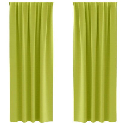 Vorhänge mit Vorhängen 2 pcs Apfelgrün Polyester