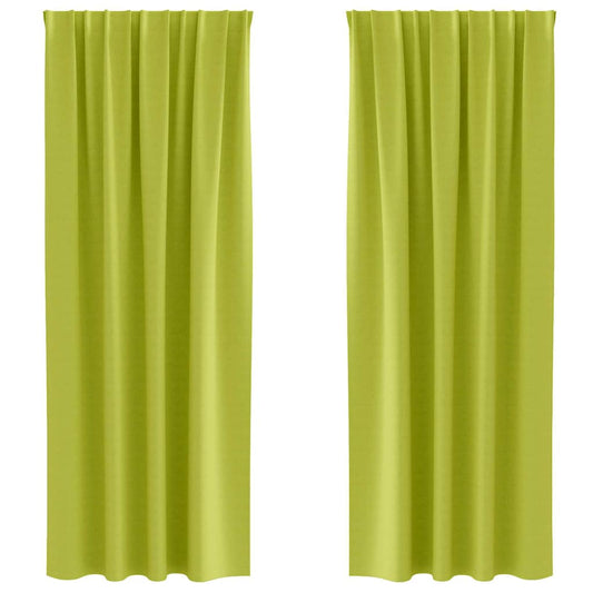Vorhänge mit Vorhängen 2 pcs Apfelgrün Polyester