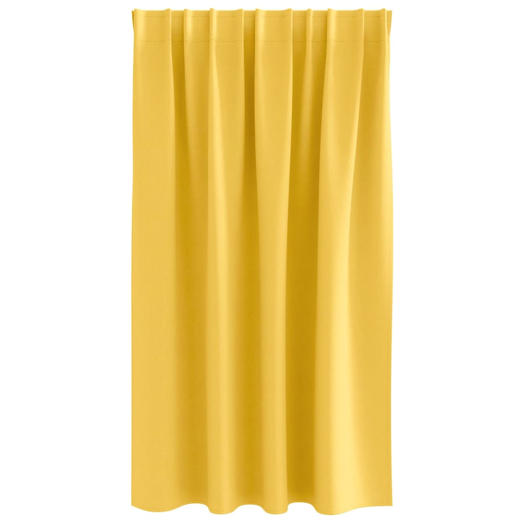 Vorhänge mit Vorhängen 2 pcs Senfgelb Polyester