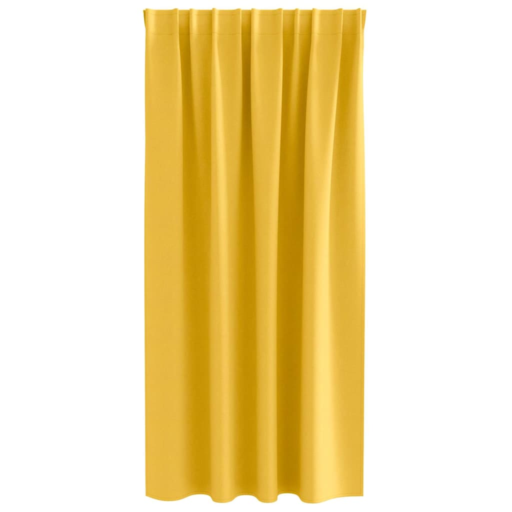 Vorhänge mit Vorhängen 2 pcs Senfgelb Polyester