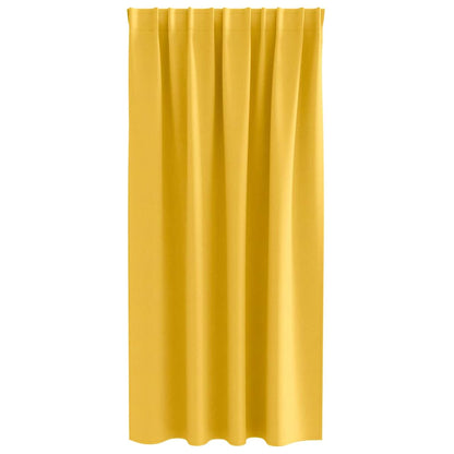 Vorhänge mit Vorhängen 2 pcs Senfgelb Polyester