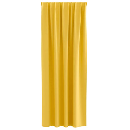 Vorhänge mit Vorhängen 2 pcs Senfgelb Polyester