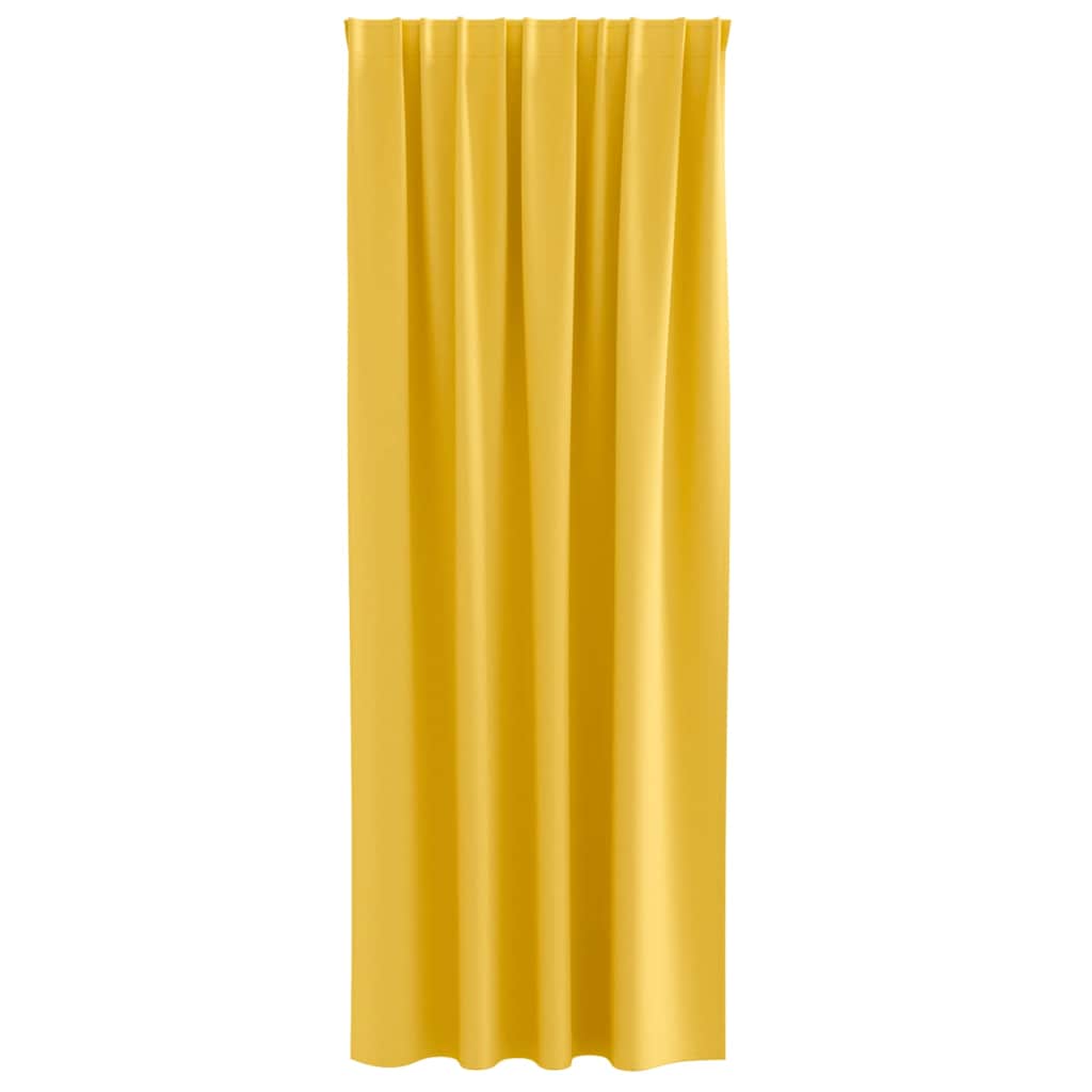 Vorhänge mit Vorhängen 2 pcs Senfgelb Polyester