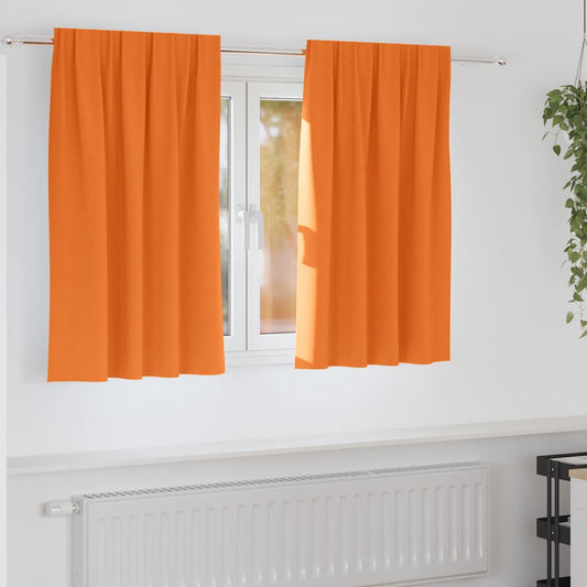 Vorhänge mit Vorhängen 2 pcs Leuchtendes Orange Polyester