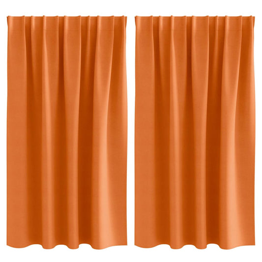 Vorhänge mit Vorhängen 2 pcs Leuchtendes Orange Polyester