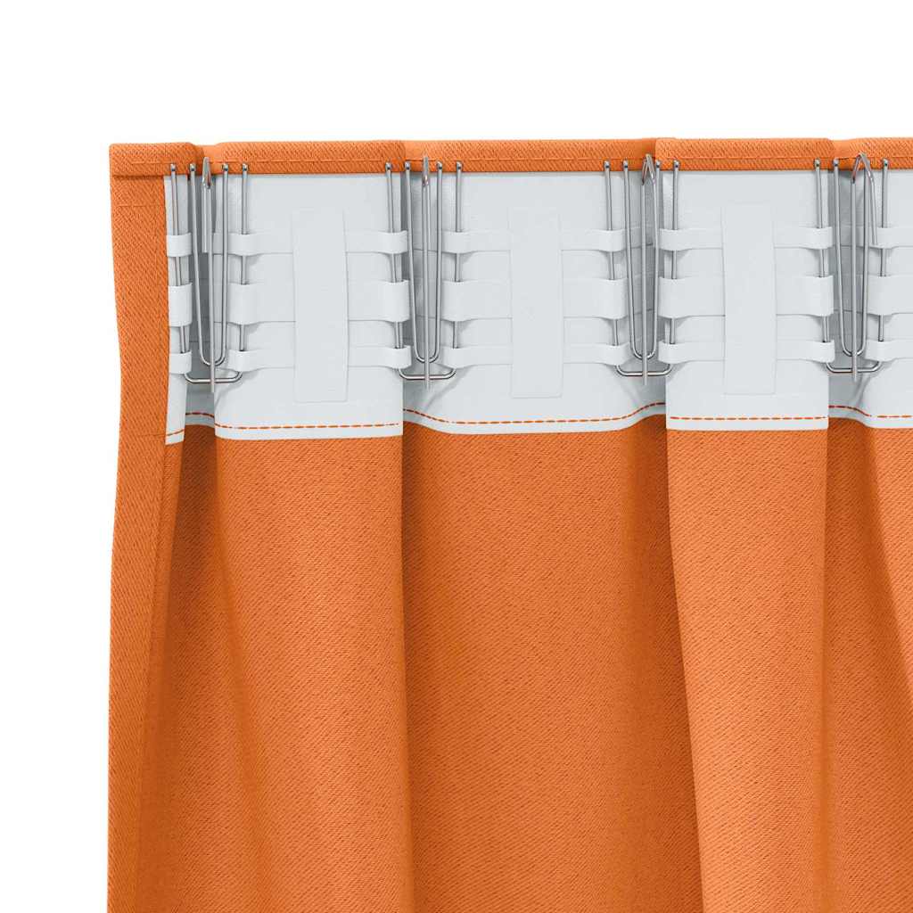 Vorhänge mit Vorhängen 2 pcs Orange Polyester