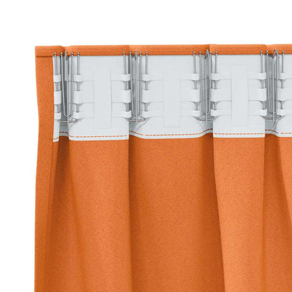 Vorhänge mit Vorhängen 2 pcs Orange Polyester