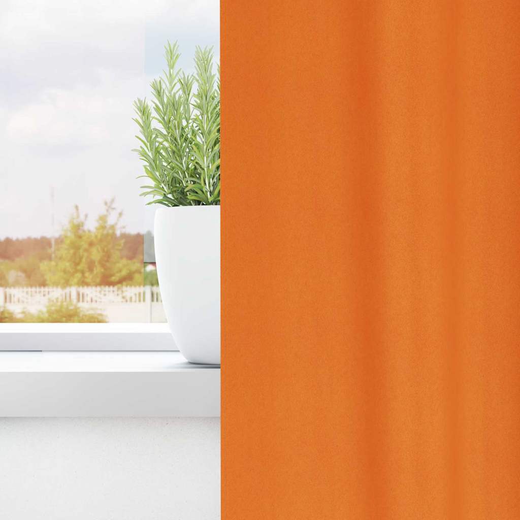 Verdunkelungsvorhänge mit Vorhängen Orange Polyester