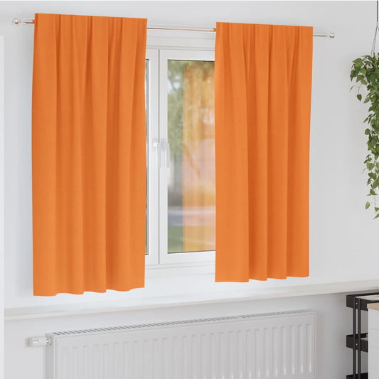 Vorhänge mit Vorhängen 2 pcs Orange Polyester
